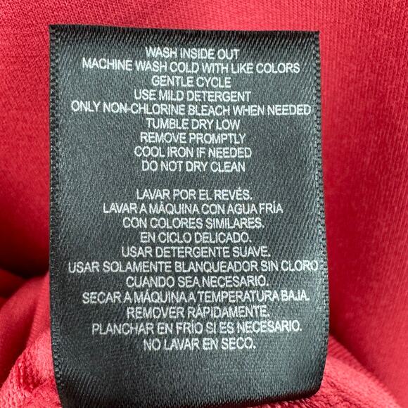 32 Degrees Cool dress stretch knit V neck drawstring waist pockets coral size M - Picture 8 of 8